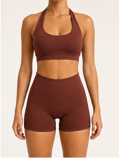Brown MSFIT sculpt shorts